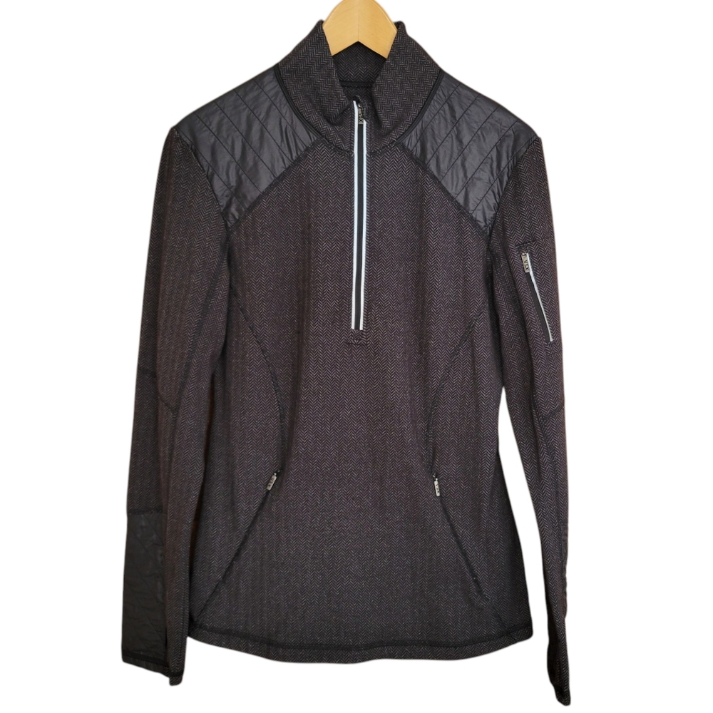 Victoria's Secret VSX Sport Jacket Womens Size M Gray Zip Pockets Quarter Zip
